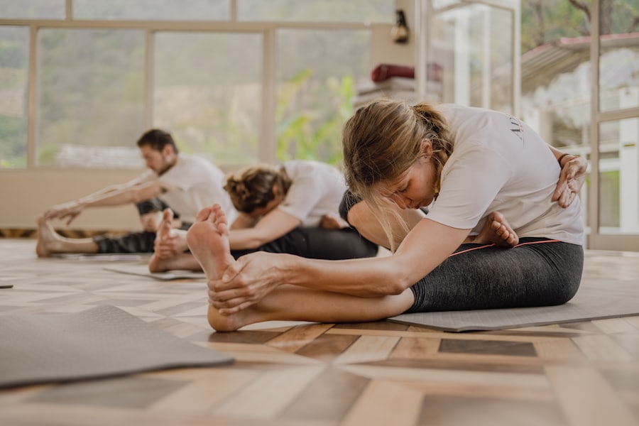 The calm, uncluttered practice room at Karma Yoga in Agarwal Farm, Mansarovar, Jaipur